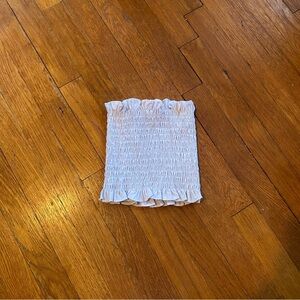 White Smocked Tube Top